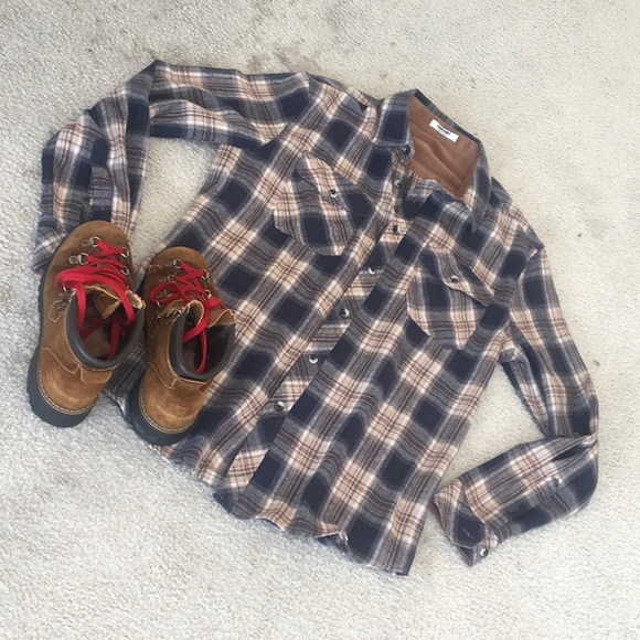 COOFANDY/ BLUE & BROWN PLAID PENDELTON /NEW - Picture 3 of 9